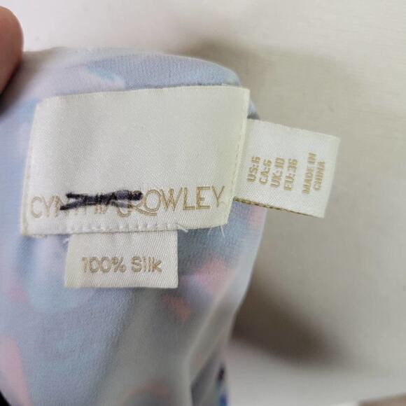 Cynthia Rowley 100% Silk Watercolor Sleeveless Shift Dress 6 - Picture 7 of 7